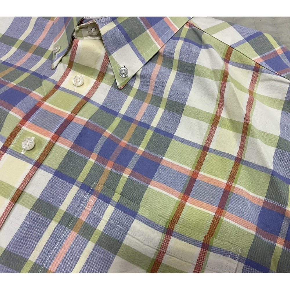Cinch Mens Short Sleeve Plaid Button Down Shirt Multi Color Large XXL - Picture 4 of 8